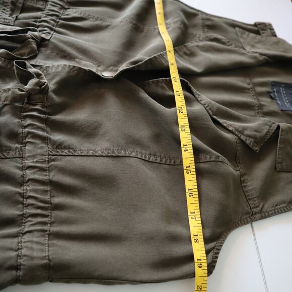 Sanctuary Womens Vest Size Medium Olive Green Soft Tencel Open Front Tie Waist - Picture 8 of 9
